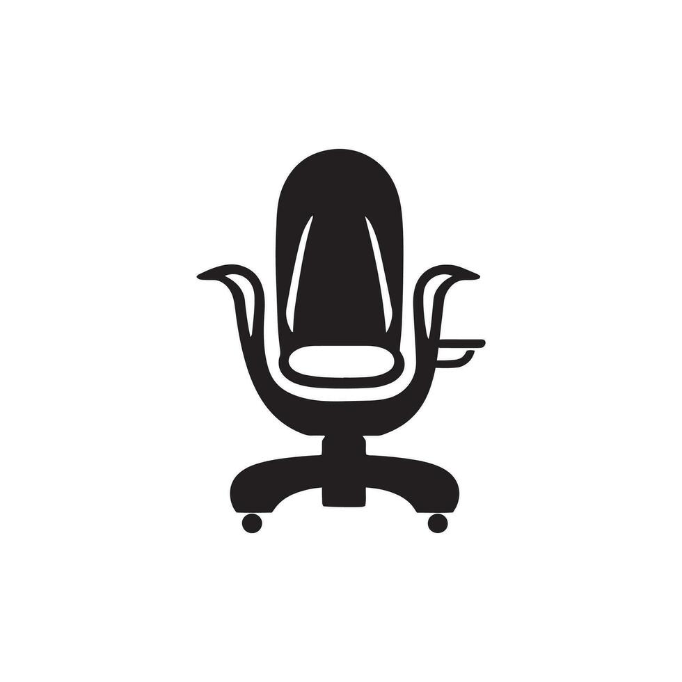 A logo of massage chair icon vector silhouette isolated design