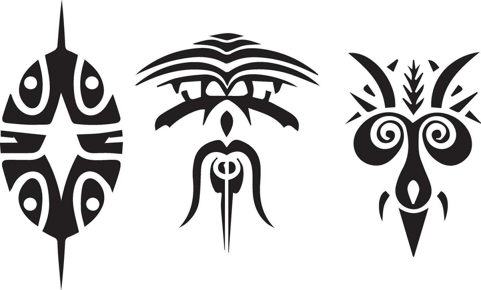 Tribal tattoo design vector silhouette illustration, tribal tattoo design