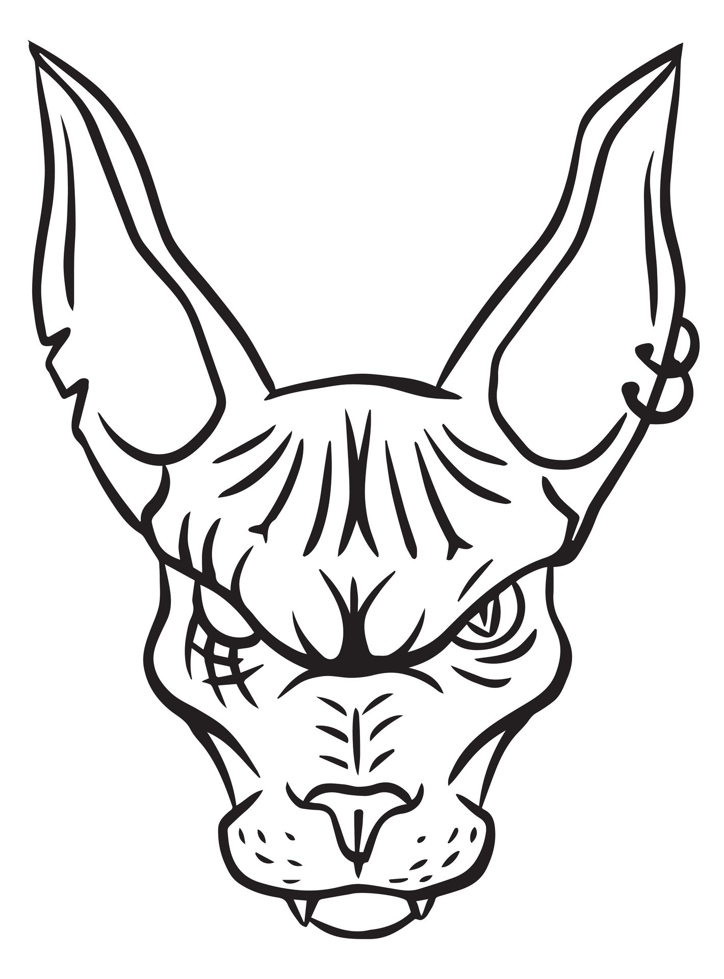 cat lineart tattoo 34052368 Vector Art at Vecteezy