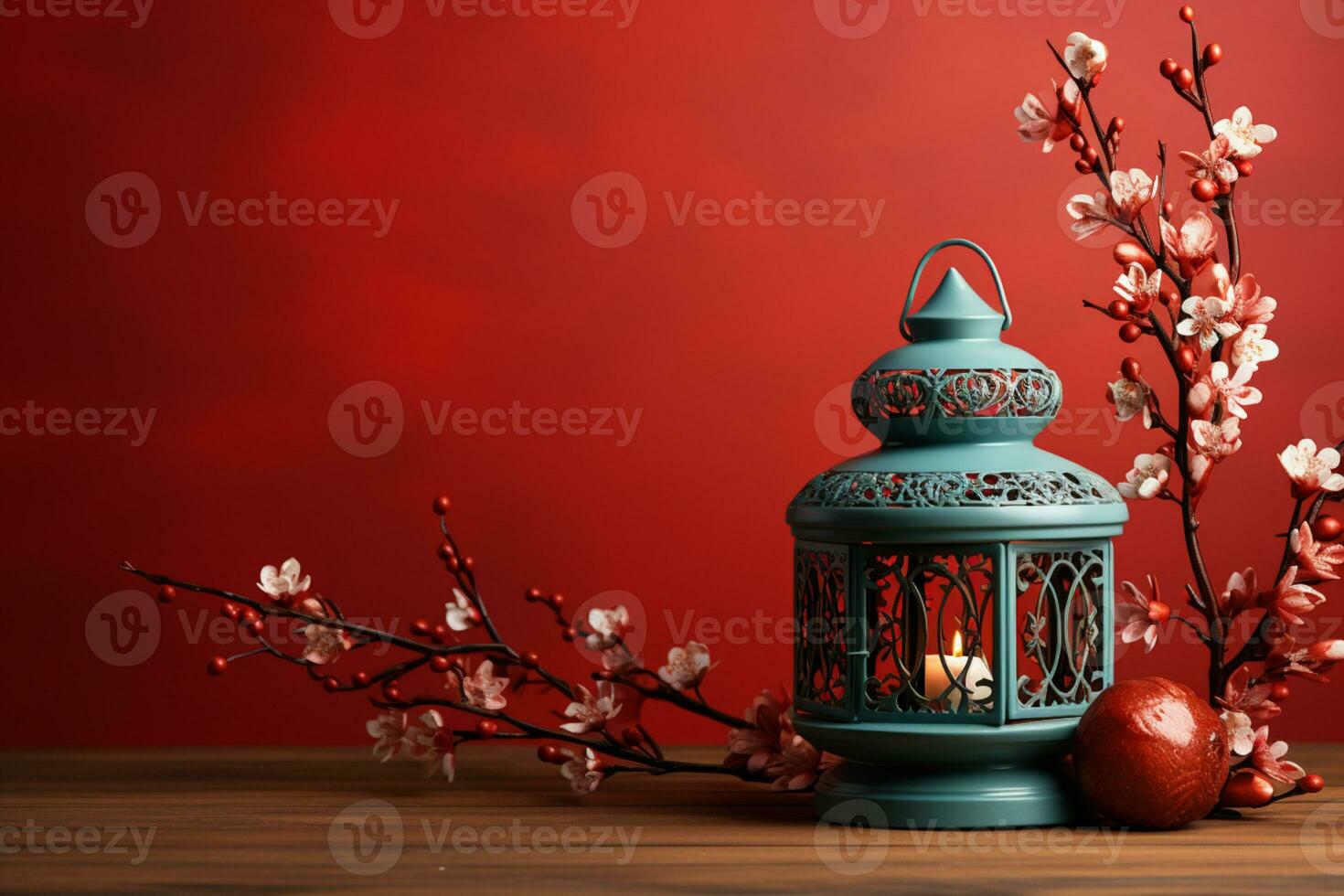 Chinese lantern for festives with copy space AI Generated photo