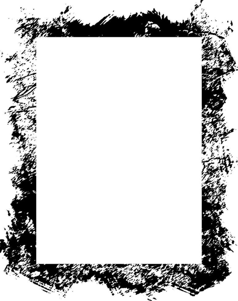 grunge marco con cuadrado marco vector, negro y blanco grunge foto marco, grunge frontera antecedentes. resumen Clásico grunge redondo valores cepillo álbum elemento, cuadrado vector modelo antiguo foto marco