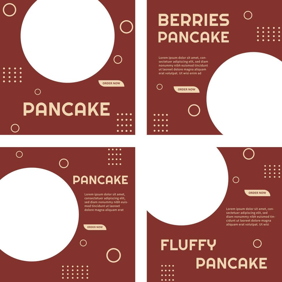Red pancake template menu set 34052514 Vector Art at Vecteezy Red pancake template menu set 34052514 Vector Art at Vecteezy