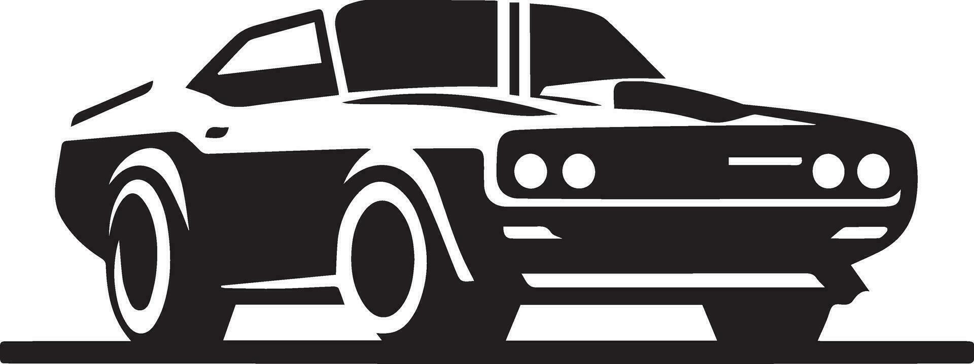 Car vector silhouette illustration black color 3