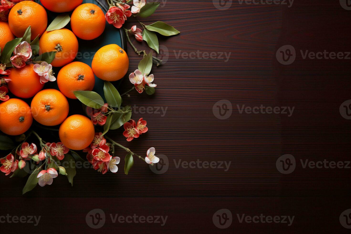 Chinese New Year decoration with Copy space for text, AI generated photo