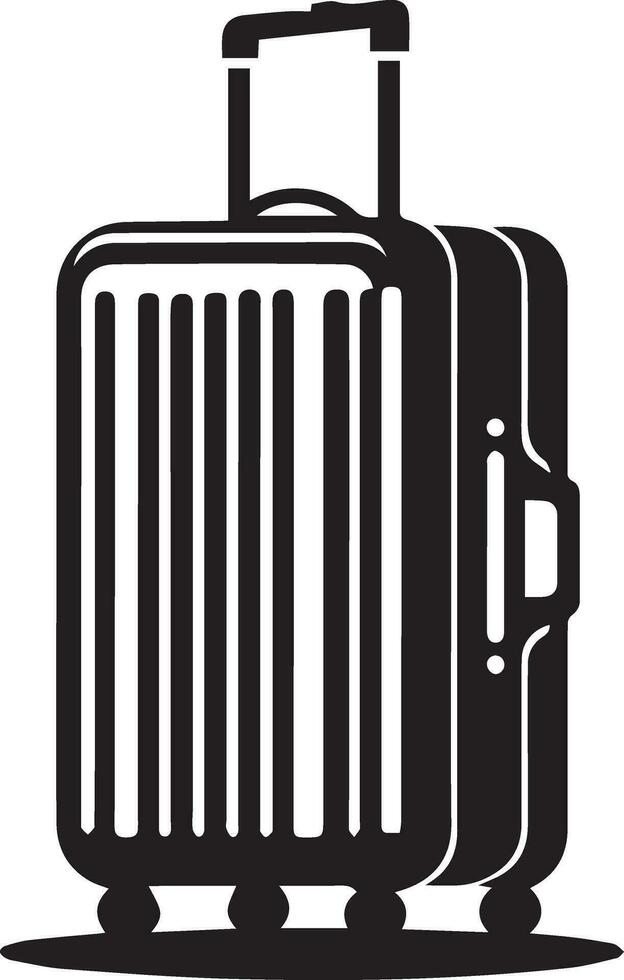 trolley bag vector silhouette illustration black color