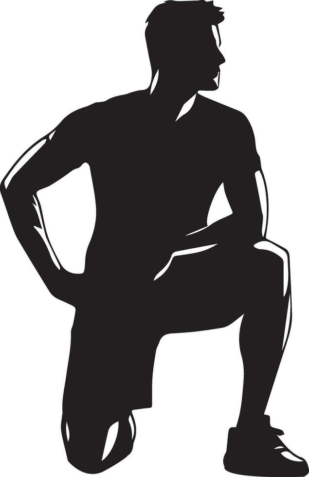 man pose vector silhouette illustration black color 2