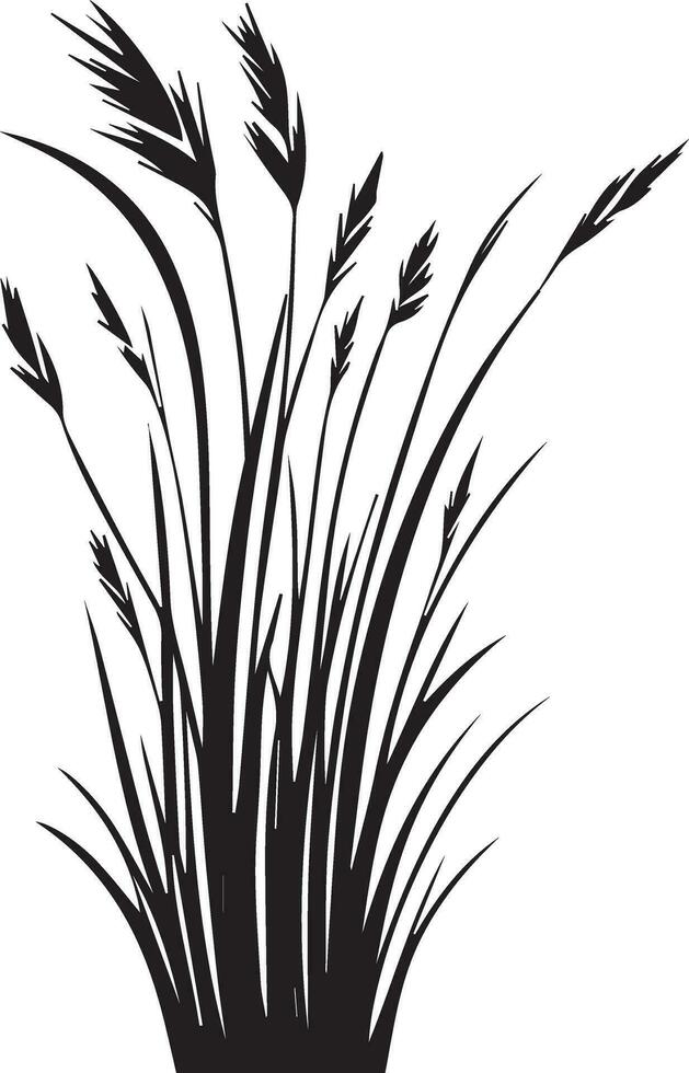 Grass vector silhouette illustration 2