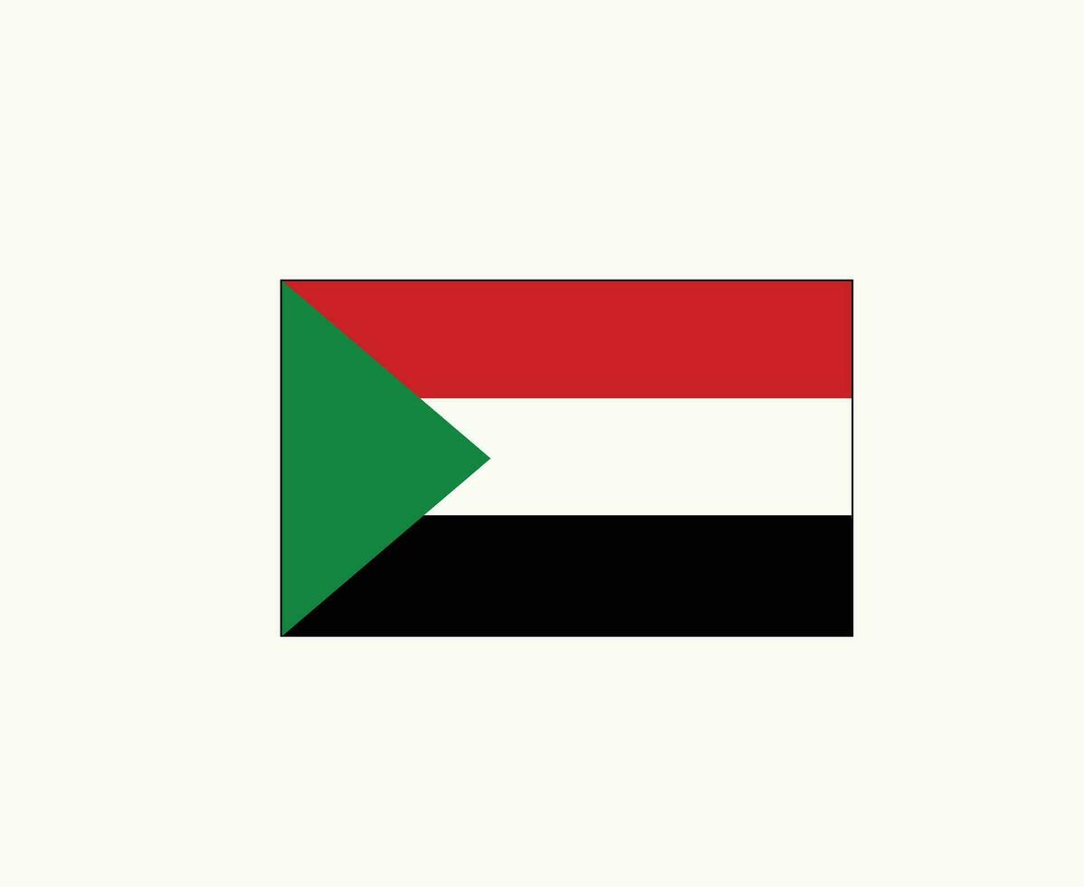 Sudan Flag Symbol Emblem Middle East country Icon Vector Illustration Abstract Design Element