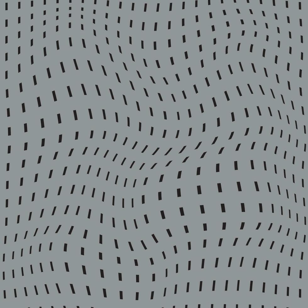moderno sencillo resumen costureras negro color pequeño media línea modelo distorsionar ondulado vector Arte trabajo en gris color antecedentes