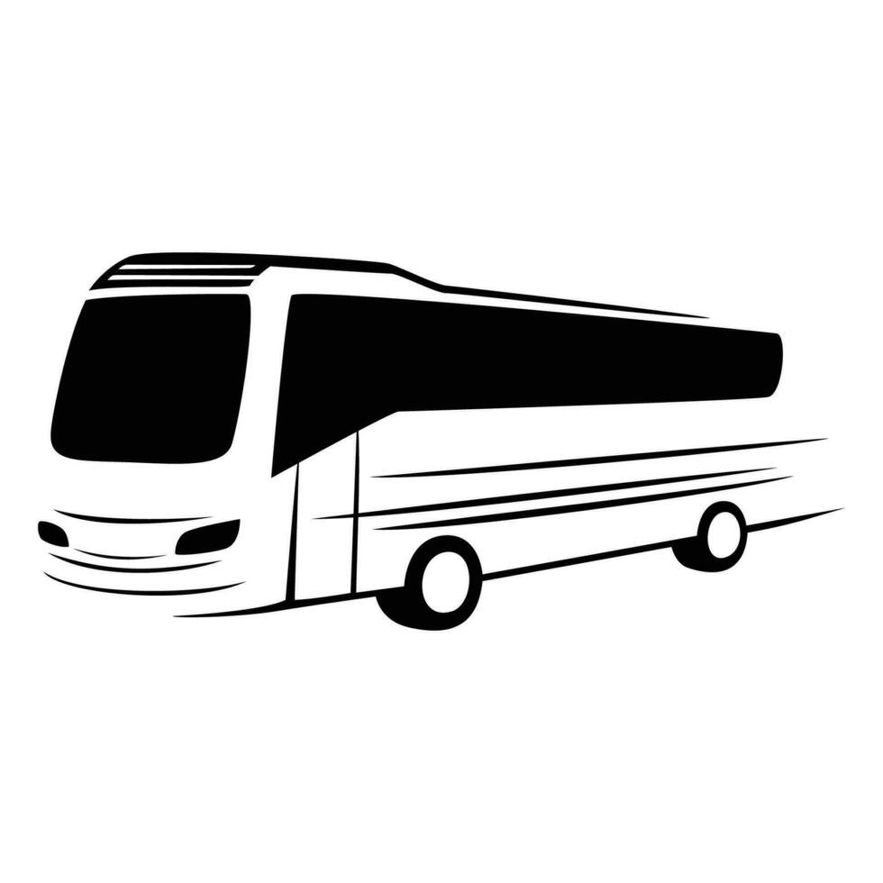 diseño de silueta de autobús. signo y símbolo de transporte de viaje vector