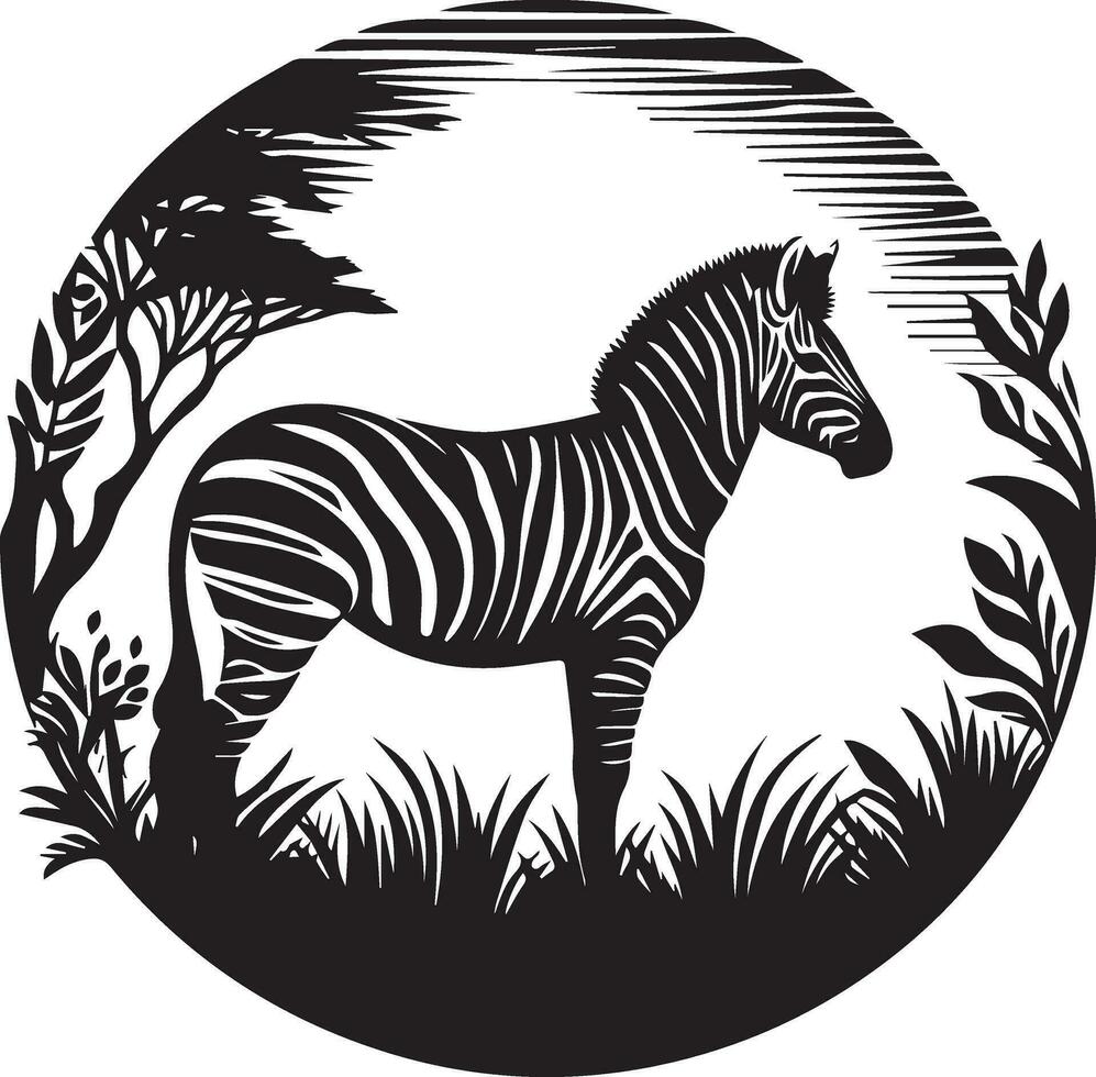 Zebra animal vector silhouette 6