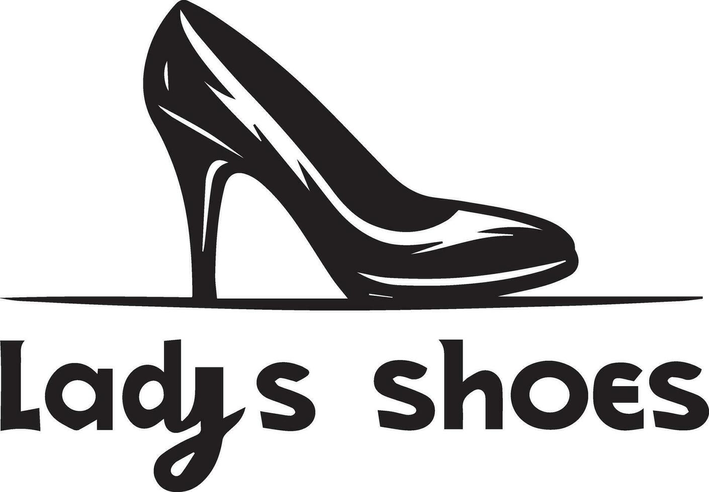 Ladys shoes vector silhouette 8
