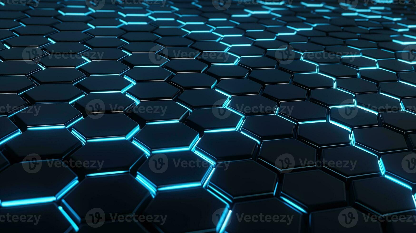 Abstract technological hexagonal background digital Technology Network Background Illustration Futuristic point wave. photo