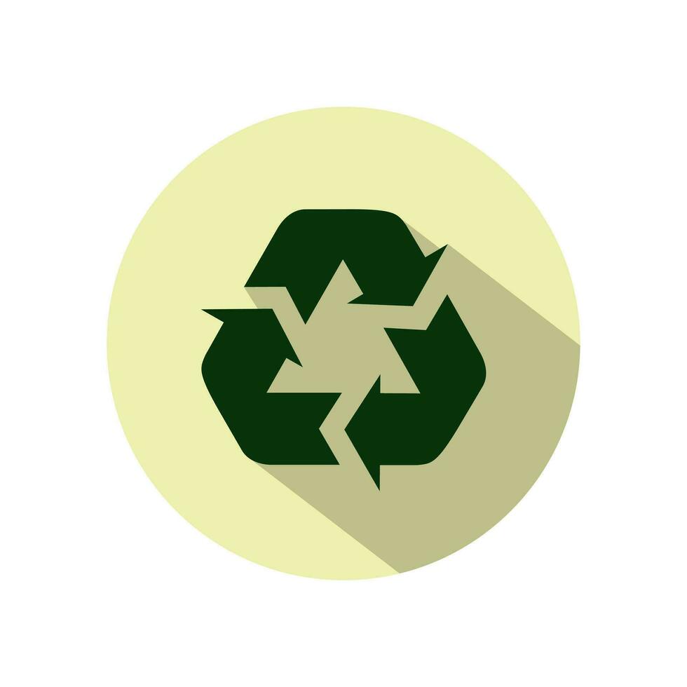 reciclaje, reutilizar icono vector en plano estilo