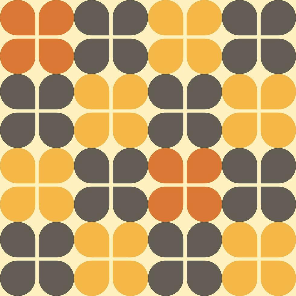 Abstract retro geometric seamless pattern.Geometric mid century modern style seamless pattern.Vector background print. vector