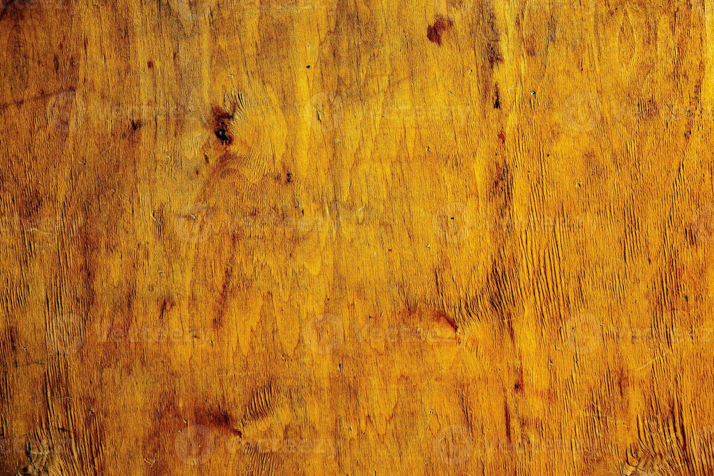 Old wood texture background, surface with old natural colored wood, top view. Grain table surface. photo
