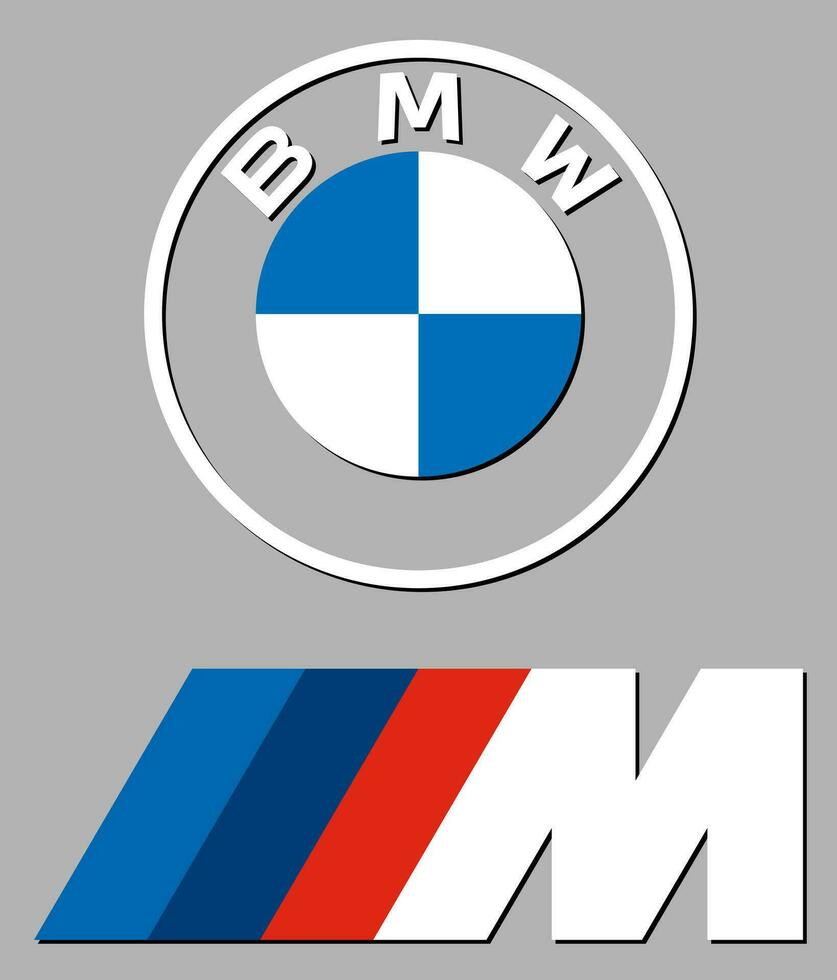 BMW M car logo icon sign symbol vector