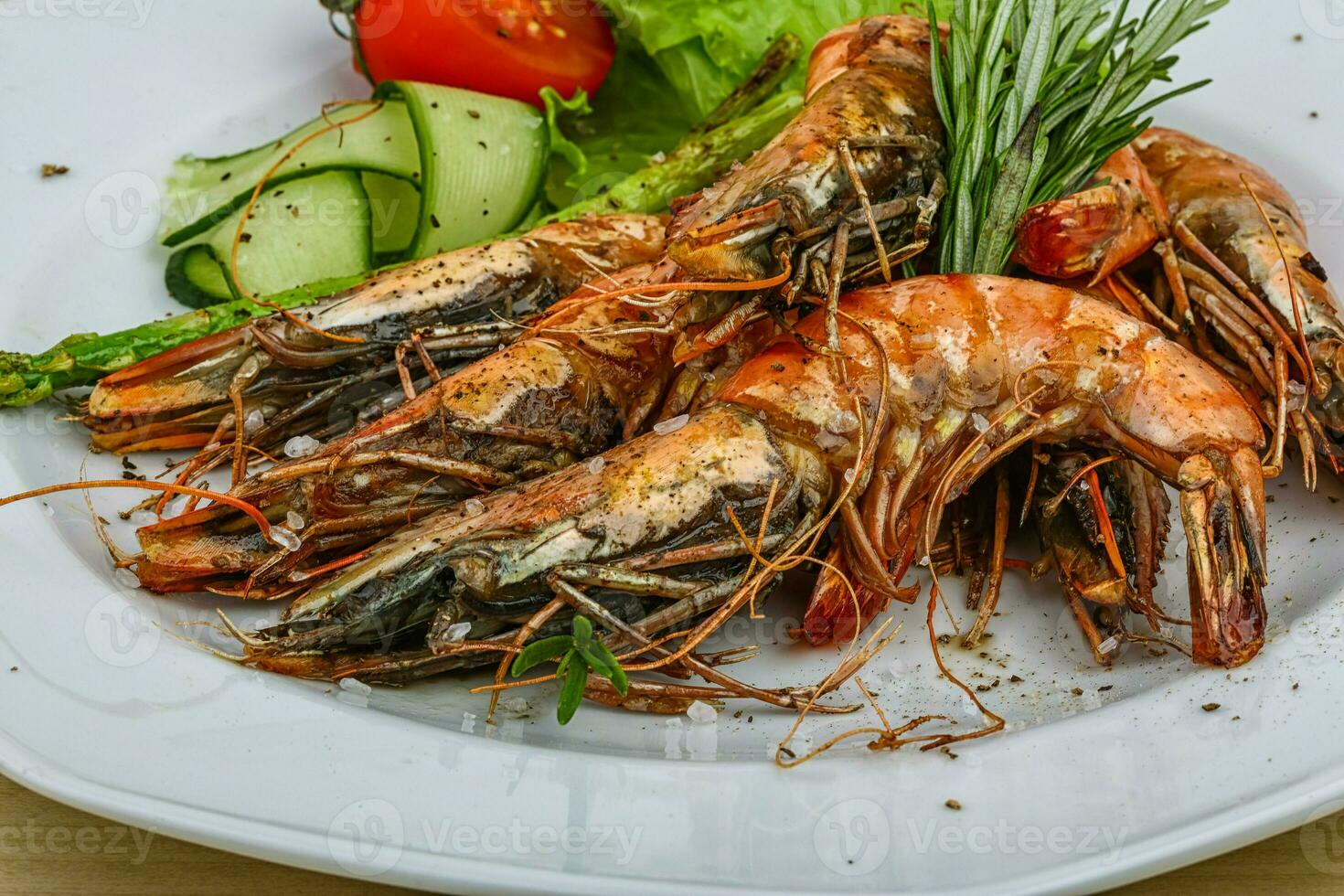 langostinos tigre a la plancha foto