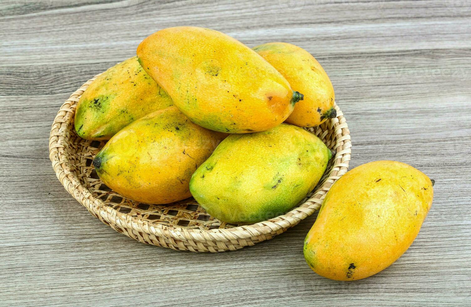 Ripe yellow mango photo