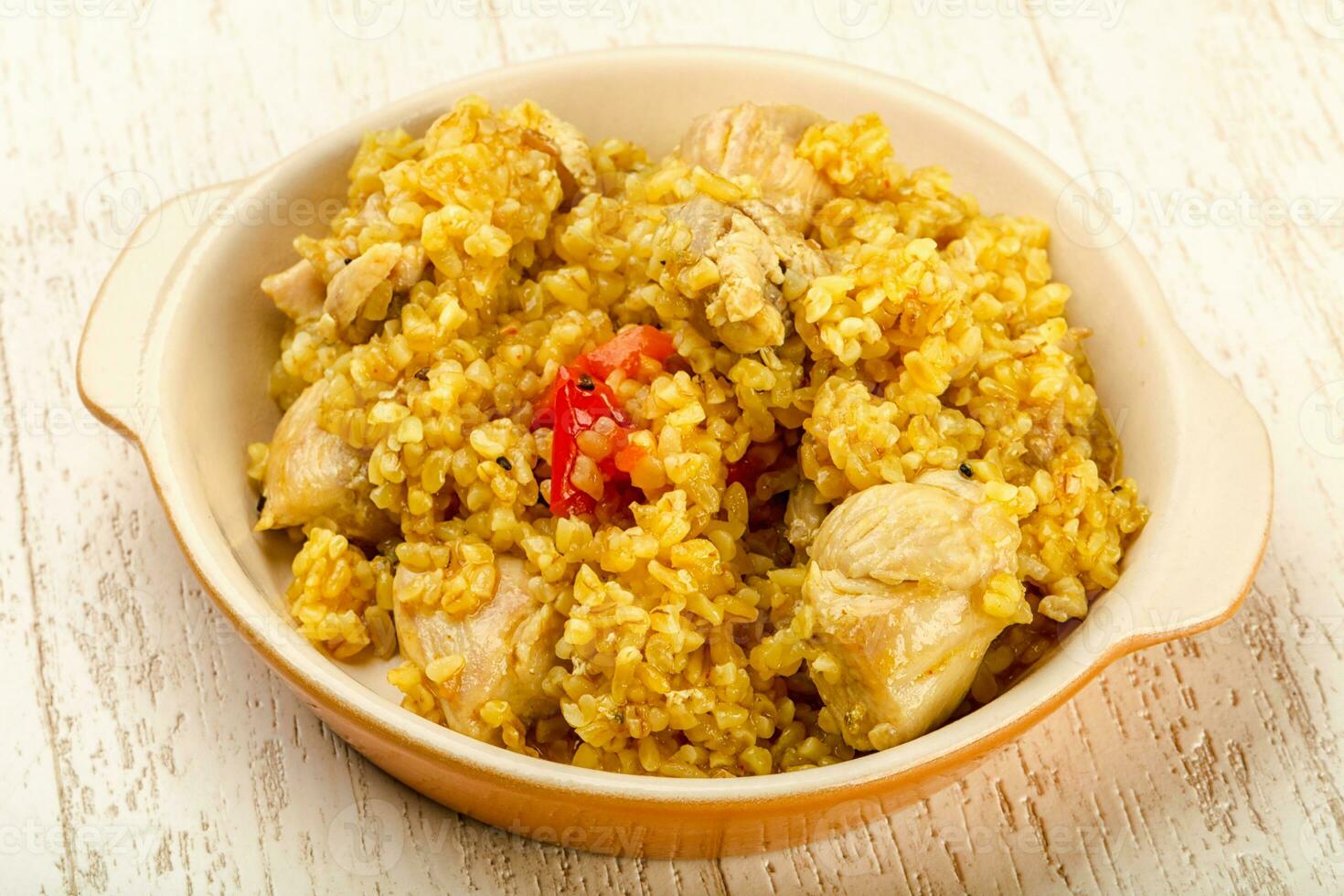 Bulgur with chicken photo