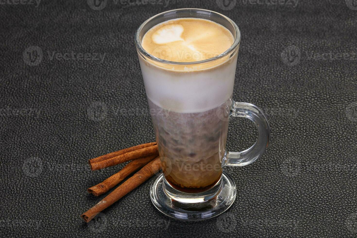Capuccino in the glass photo