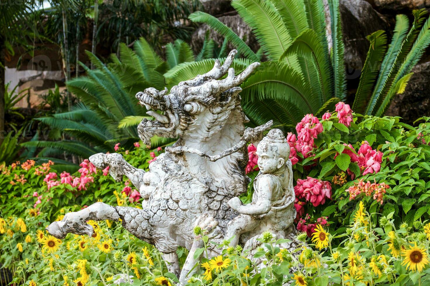 Thai style flower garden photo