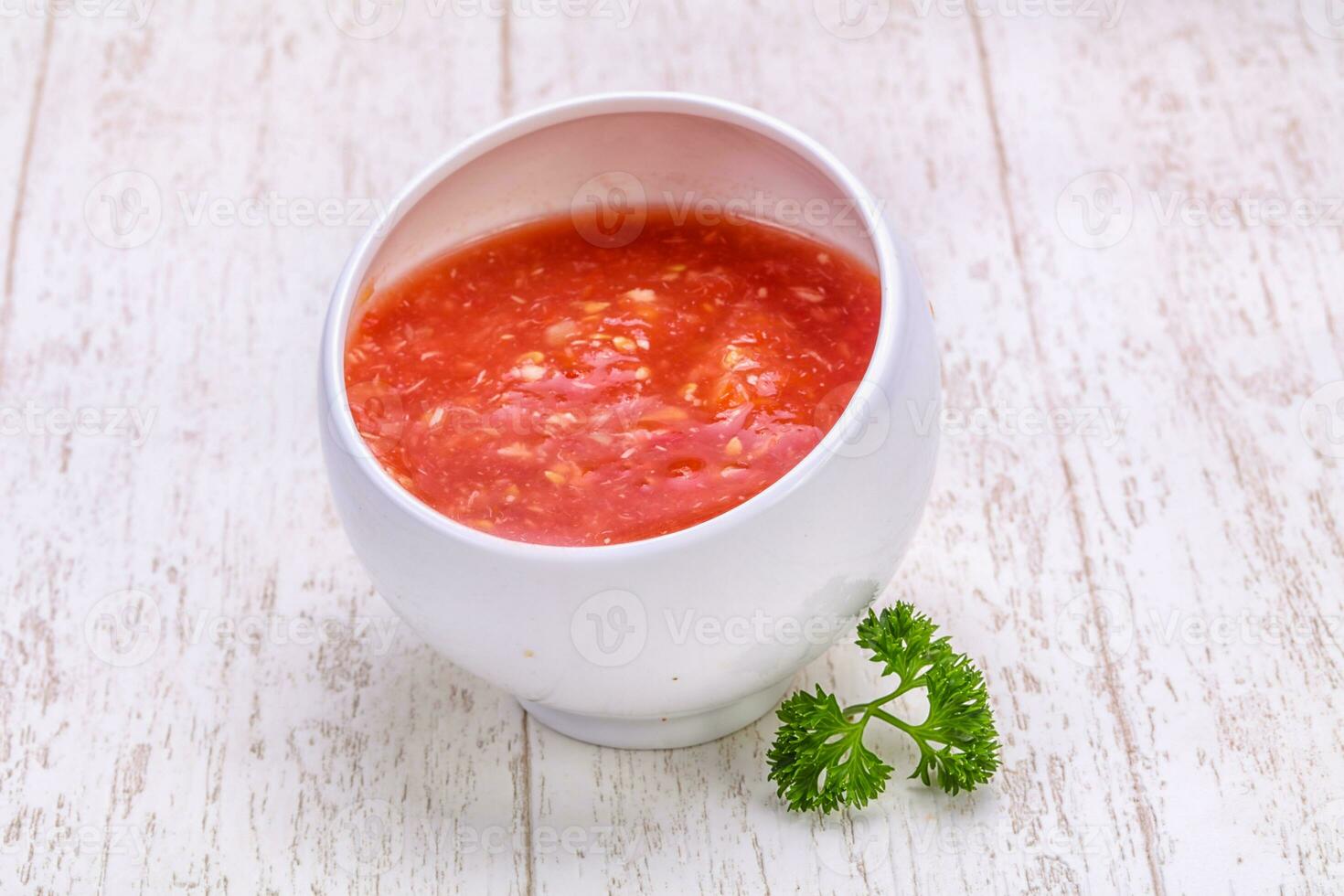 Horseradish sauce in the bowl photo