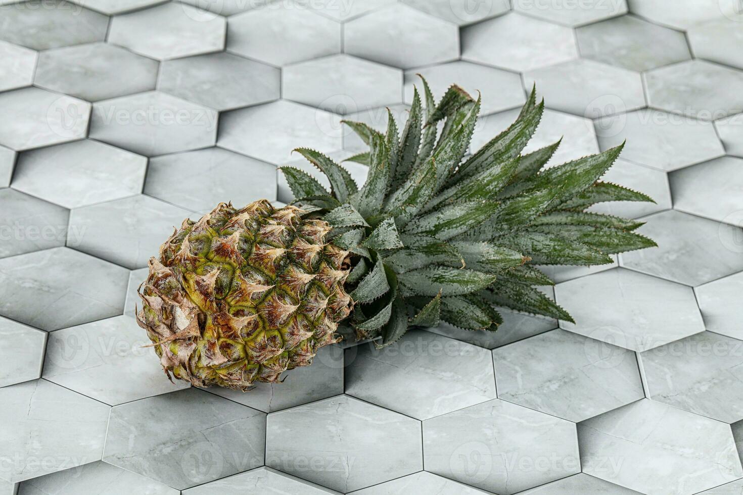 Sweet organic ripe tropical pineapple photo