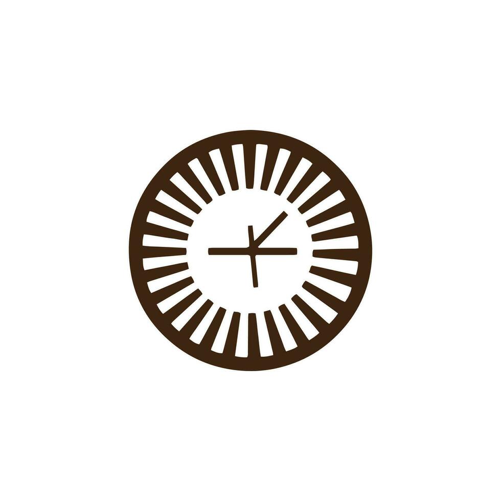 A logo of watch icon vector design watch silhouette isolated brown icon