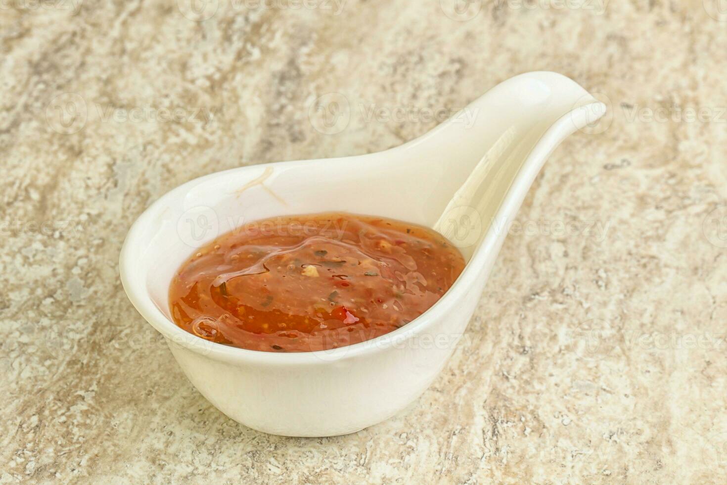 asiático dulce y agrio salsa foto