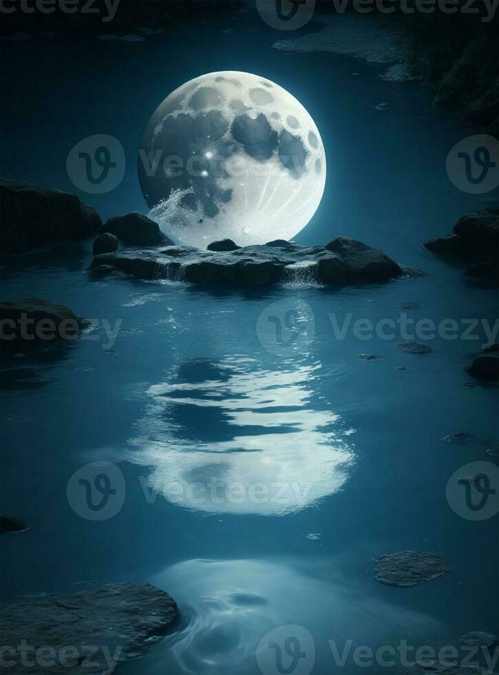 Moon Dropp in Water photo