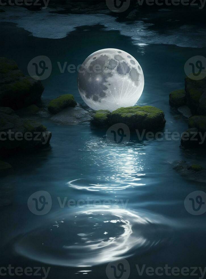 Moon Dropp in Water photo