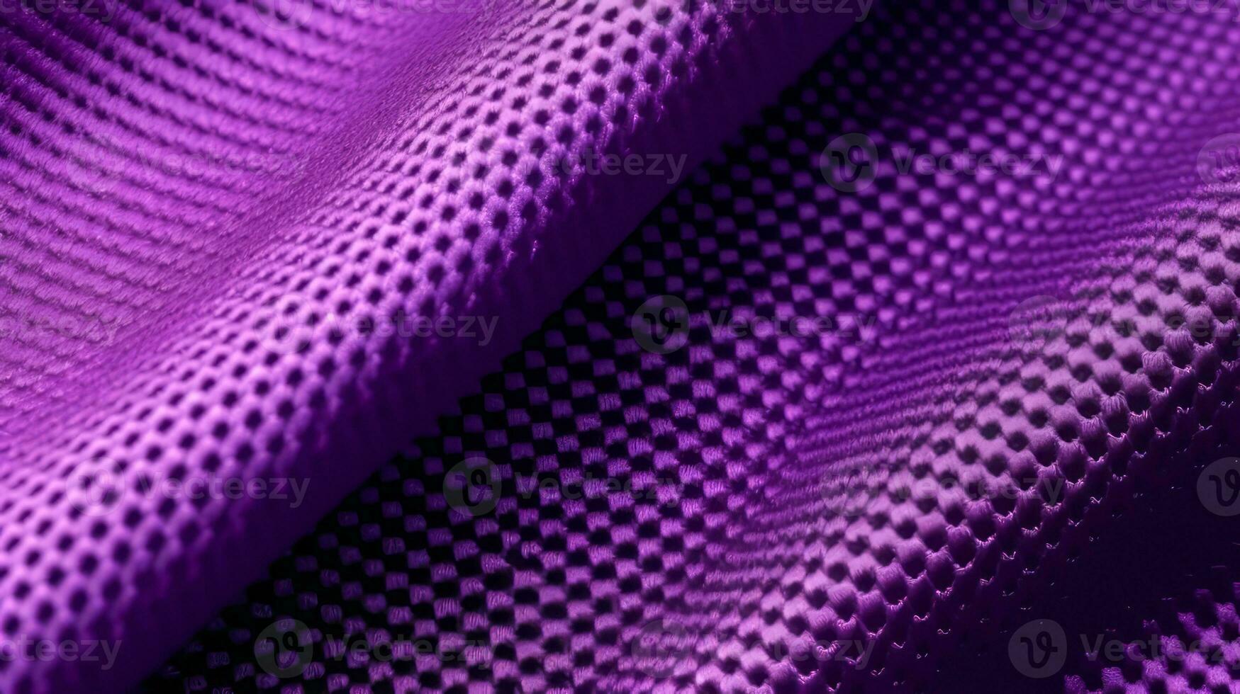 Purple football apparel with air mesh texture. Sportswear background photo