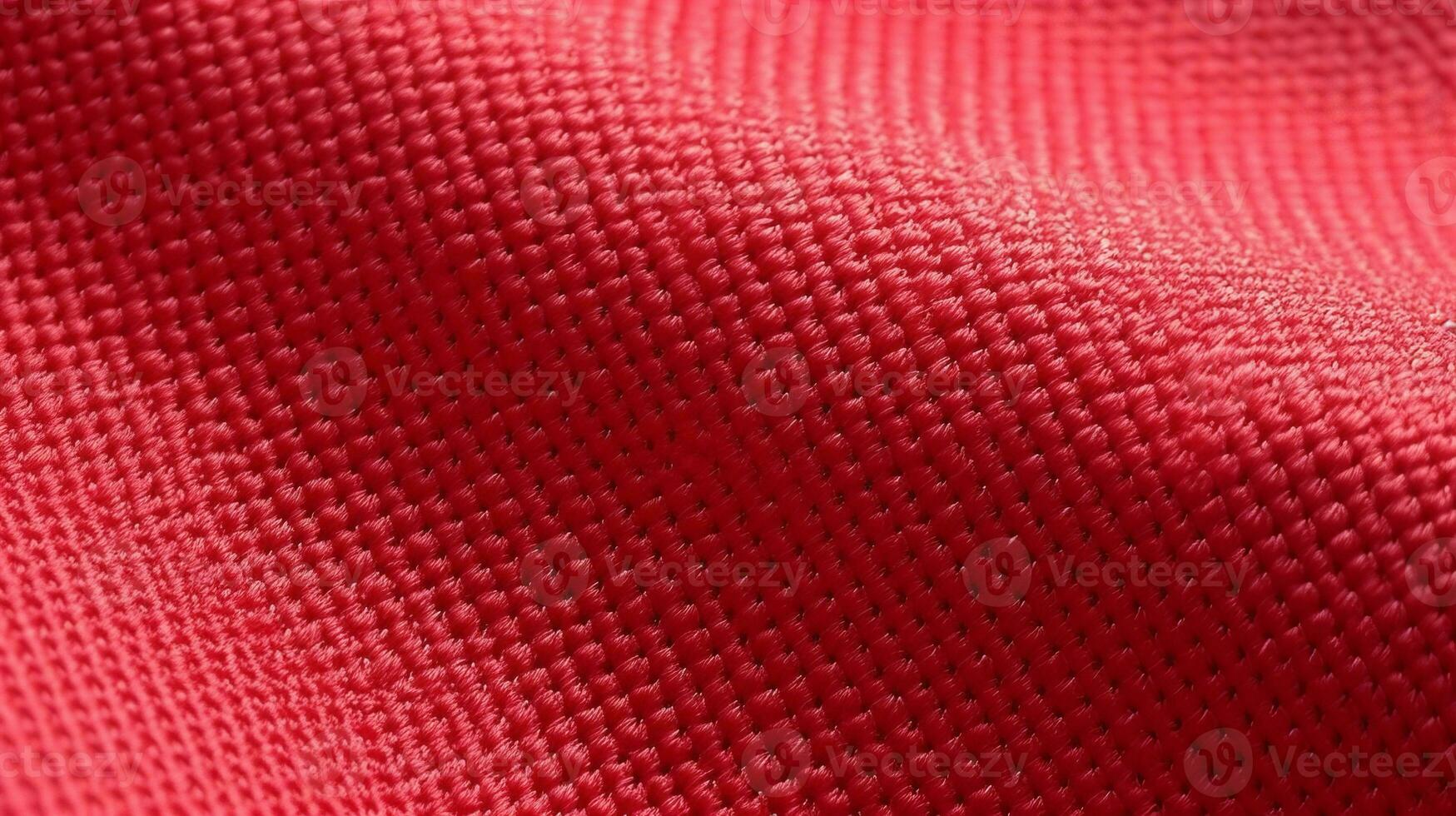 Red soccer fabric texture with air mesh. Sportswear background photo