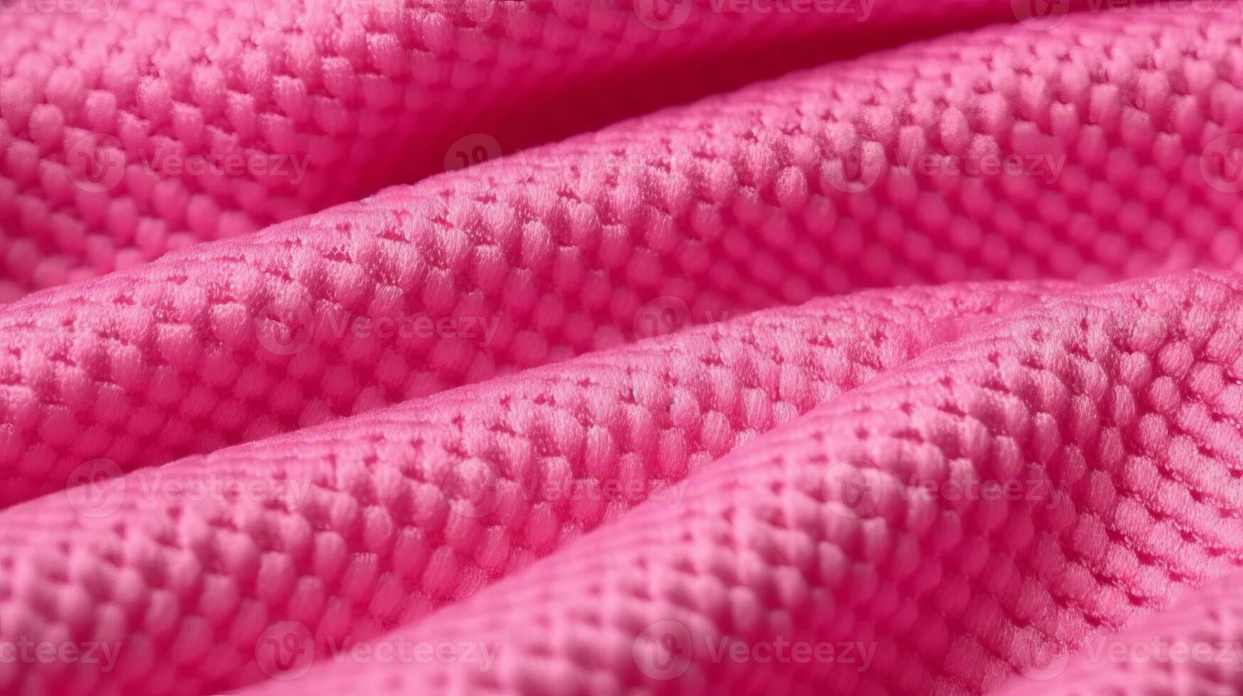 Pink soccer fabric texture with air mesh. Athletic wear backdrop photo