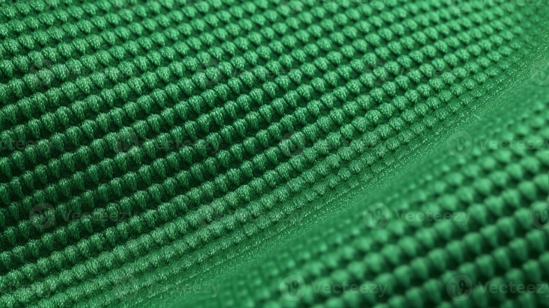 Green soccer fabric texture with air mesh. Athletic wear backdrop photo