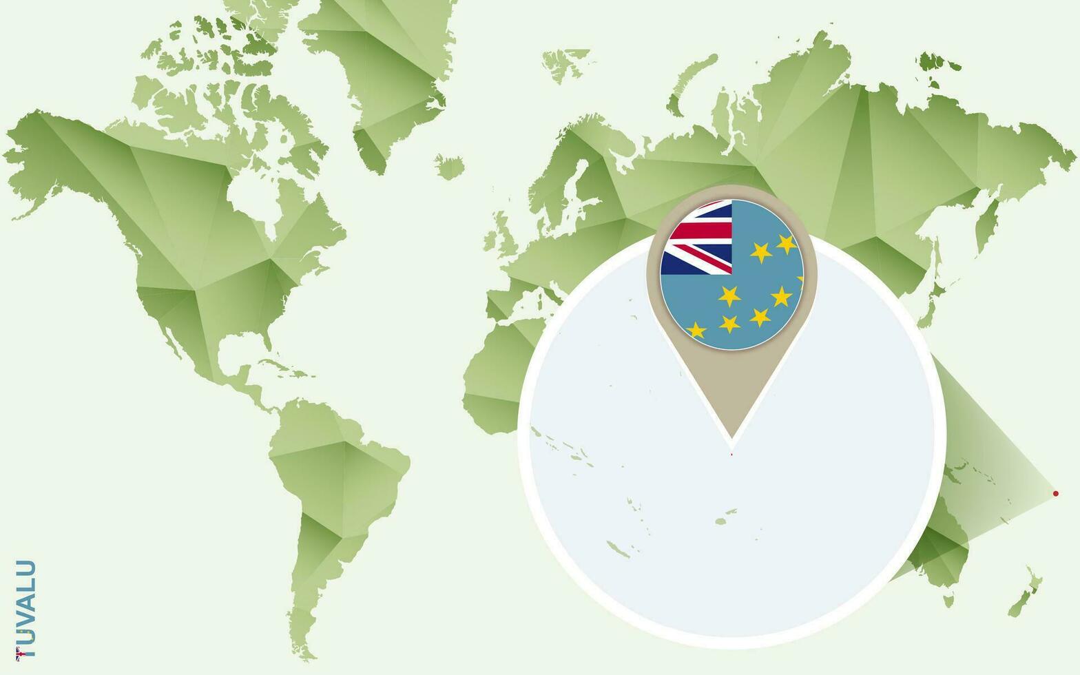 infografía para tuvalu, detallado mapa de tuvalu con bandera. vector