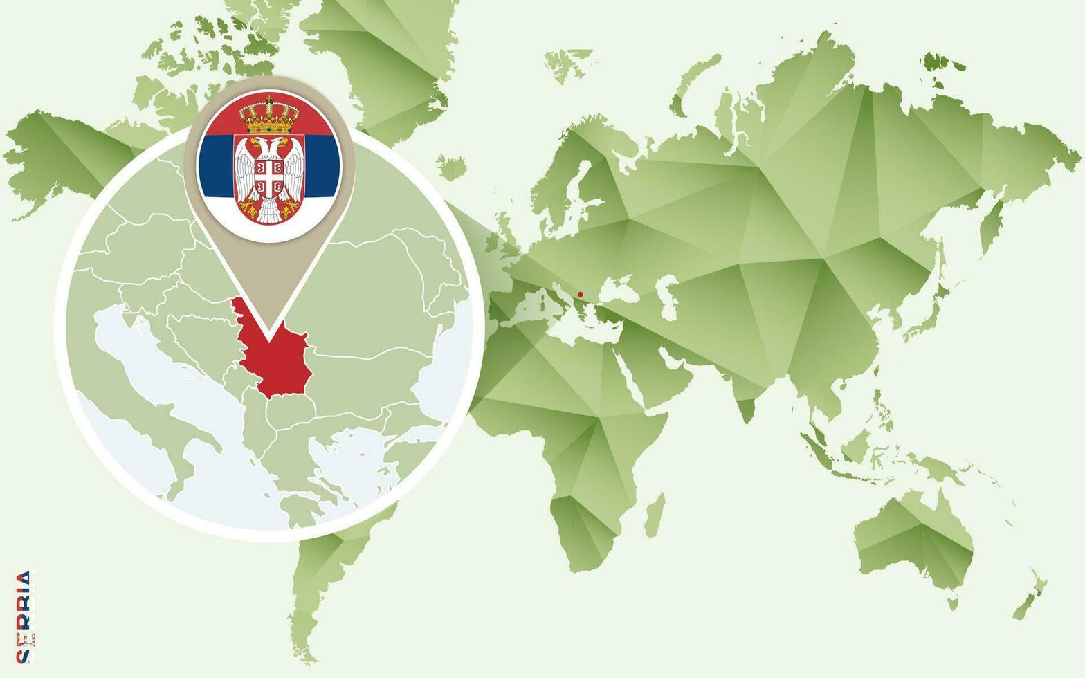 infografía para serbia, detallado mapa de serbia con bandera. vector