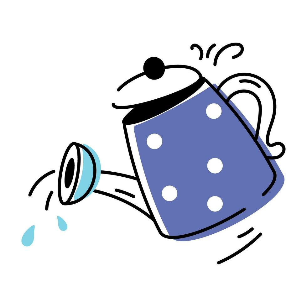 Check this hand drawn icon of watering can vector