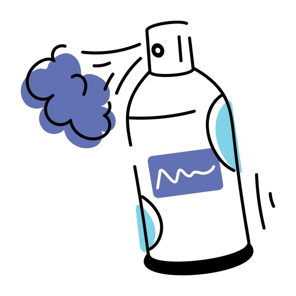 A doodle icon of room spray vector