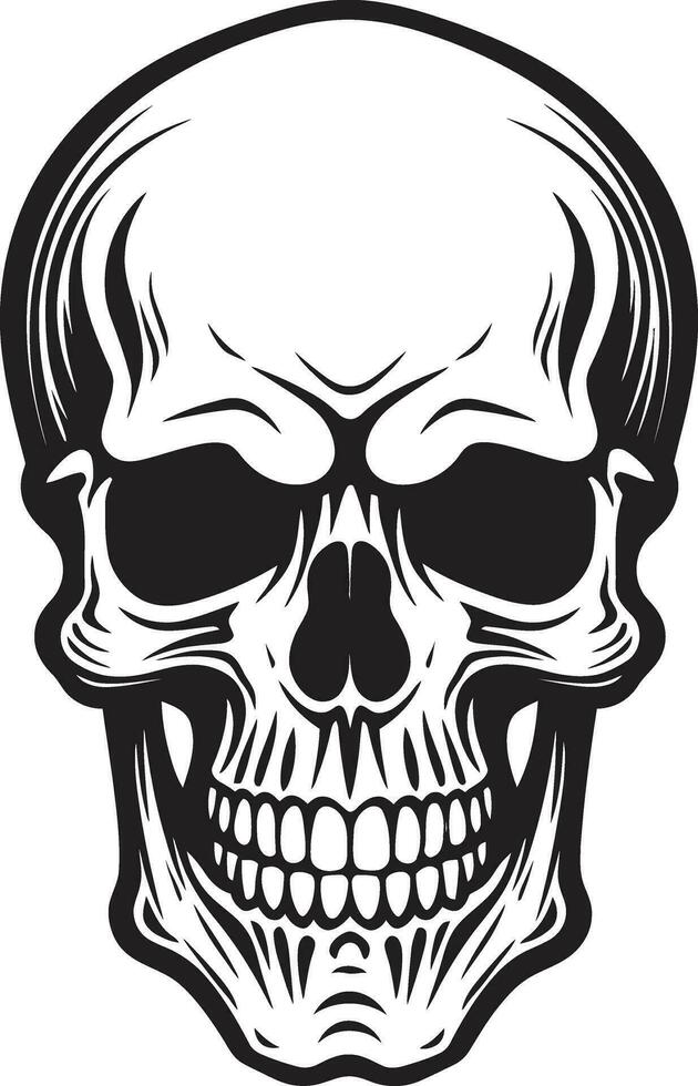 Eerie Elegance A Sinister Vector Profile Wicked Whisper A Spooky Skull Design