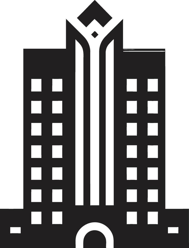 pulcro y elegante negro Departamento edificio logo lujo residencia negro Departamento vector icono