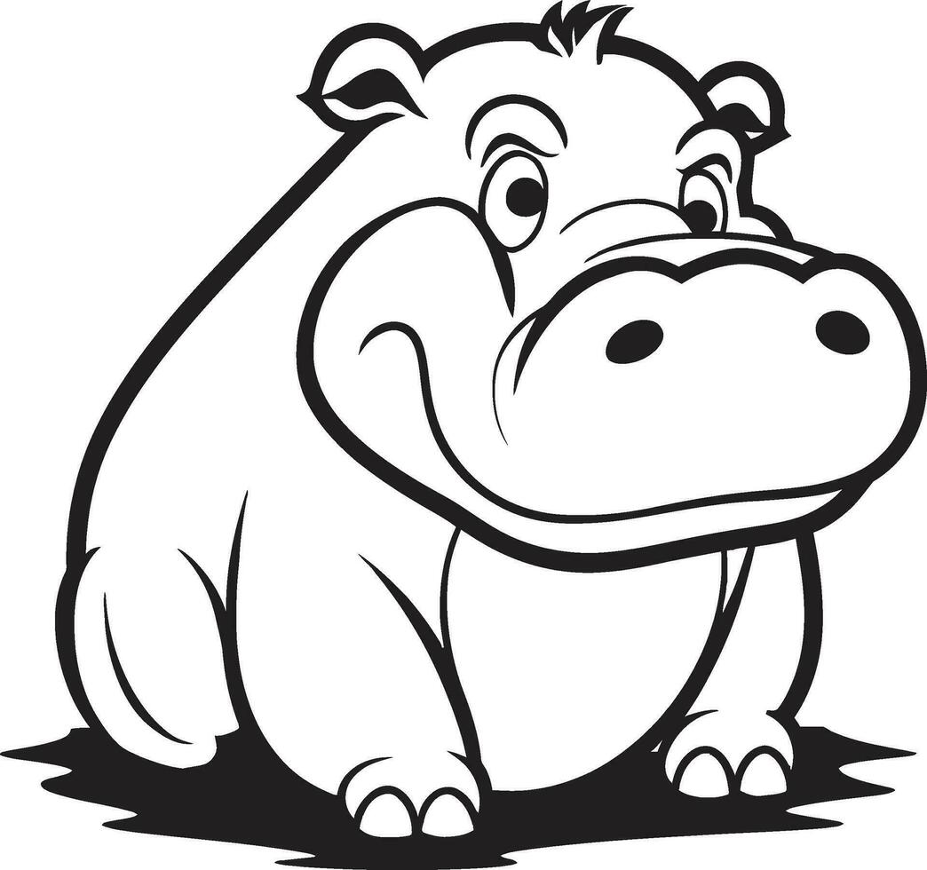 Hippo Silhouette for Your Brand Hippo Majesty in Vector Artistry