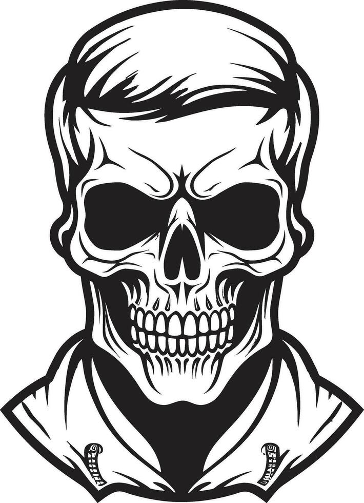siniestro brujería un misterioso cráneo Arte oscuro enigma un críptico vector logo
