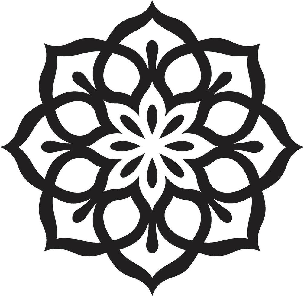 Iconic Middle Eastern Excellence Floral Vector Floral Beauty in Black Arabic Logo Mastery