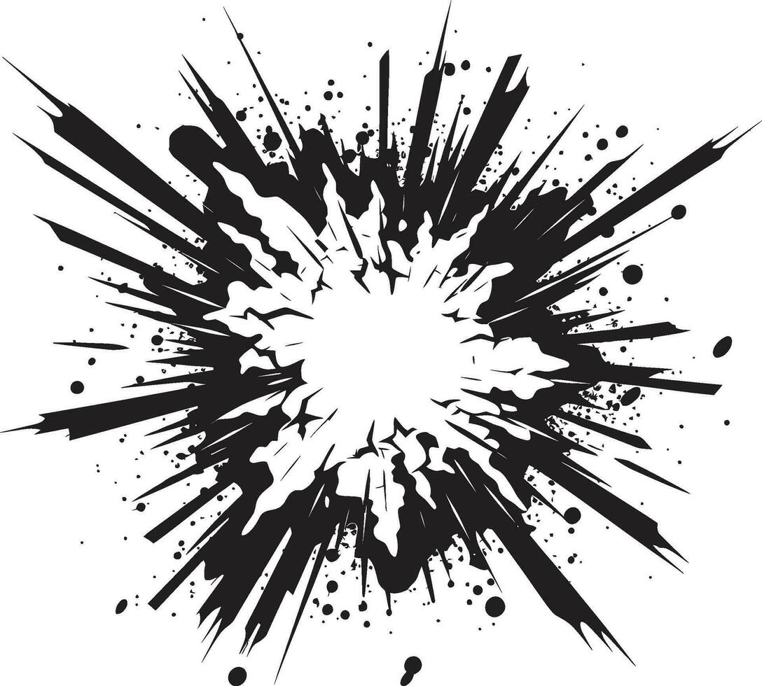 emocionante explosión negro vector icono dinámica Estallar negro logo con cómic explosión