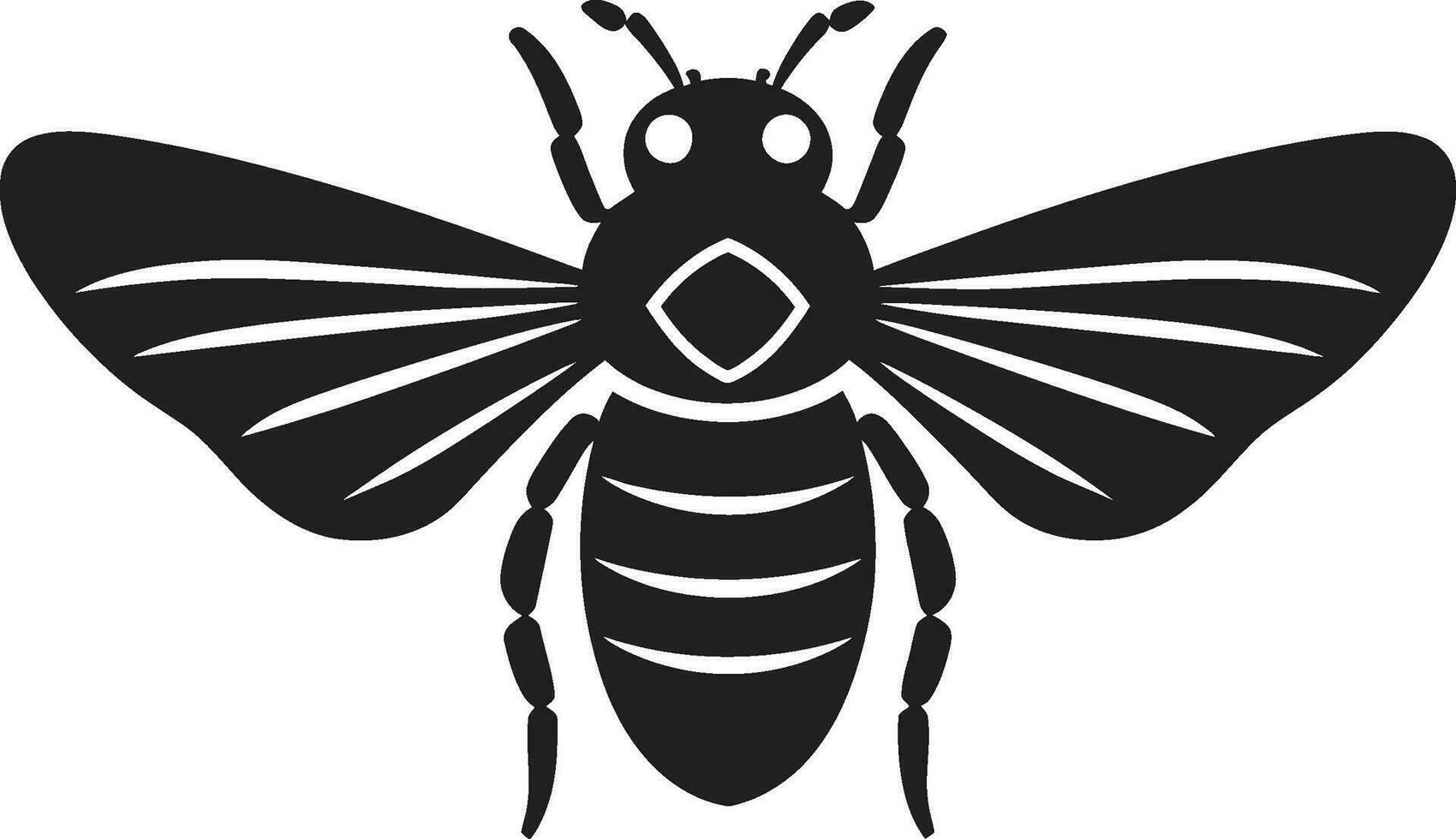 Elegance in the Night Cicada Symbol in Monochromes Tune Noir Natures Symphony Black Insect Emblem in Harmony vector