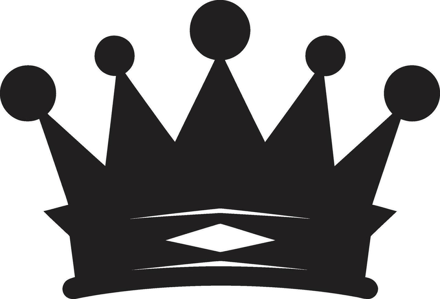 monarcas elegancia negro logo con corona real excelencia vector icono en negro