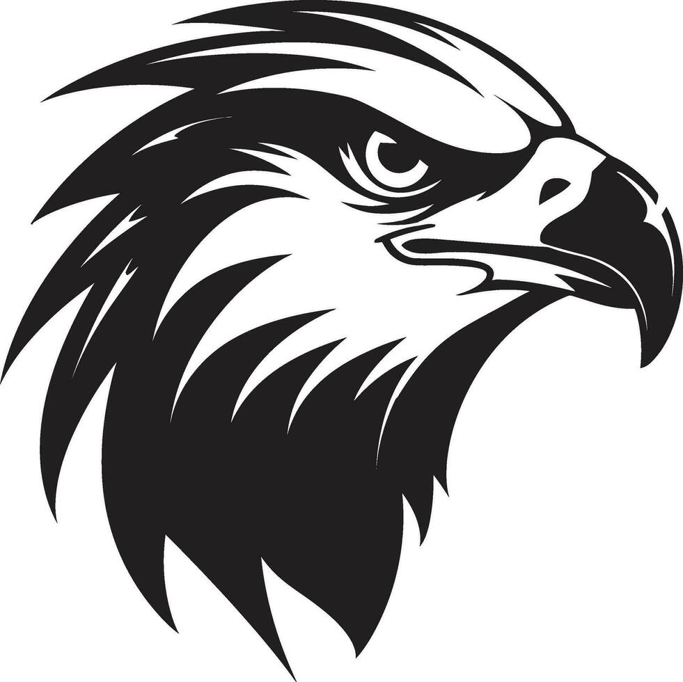 Iconic Majesty Soared Black Eagle Emblem Eagles Flight Vector Icon in Black