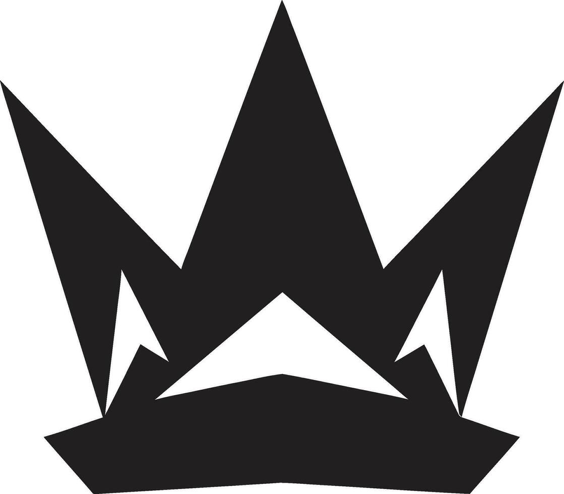 Iconic Power Unleashed Black Emblem Design Black and Majestic Crown Vector Symbol